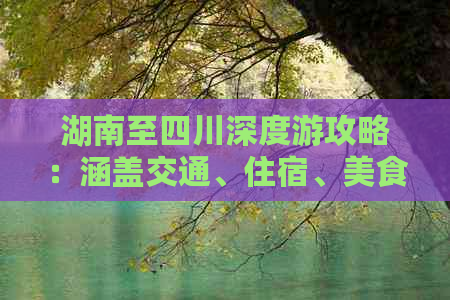 湖南至四川深度游攻略：涵盖交通、住宿、美食、景点全解析