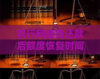 农行网捷贷还款后额度恢复时间及处理方法，您可以尝试这些操作来解决！