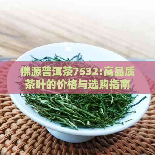 佛源普洱茶7532:高品质茶叶的价格与选购指南