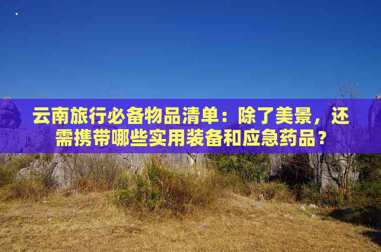 云南旅行必备物品清单：除了美景，还需携带哪些实用装备和应急药品？