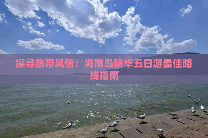 探寻热带风情：海南岛精华五日游更佳路线指南