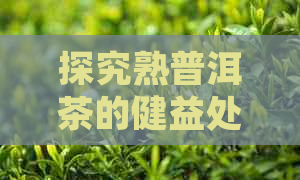 探究熟普洱茶的健益处：从科学角度解析其功效与作用