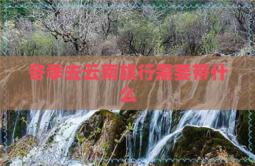 冬季去云南旅行需要带什么