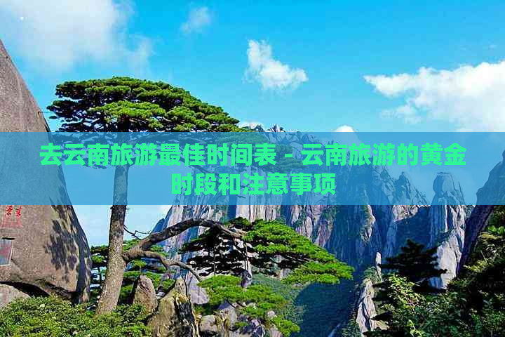 去云南旅游更佳时间表 - 云南旅游的黄金时段和注意事项