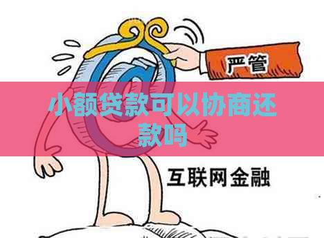 小额贷款可以协商还款吗