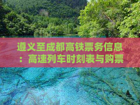 遵义至成都高铁票务信息：高速列车时刻表与购票指南