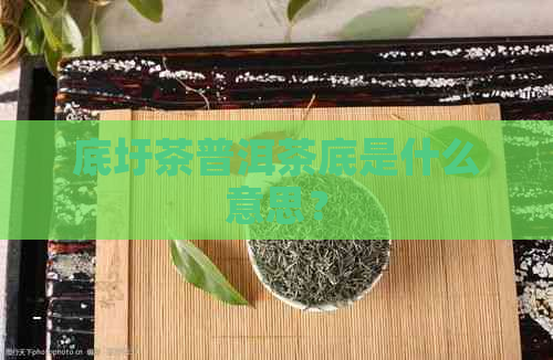 底圩茶普洱茶底是什么意思？