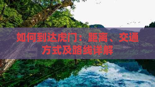 如何到达虎门：距离、交通方式及路线详解