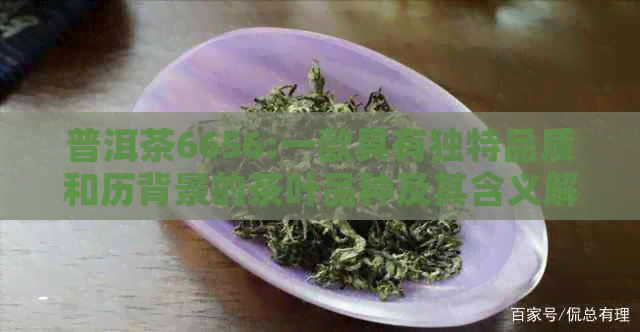 普洱茶6656:一款具有独特品质和历背景的茶叶品种及其含义解析