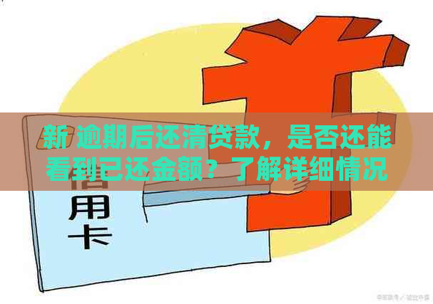 新 逾期后还清贷款，是否还能看到已还金额？了解详细情况！