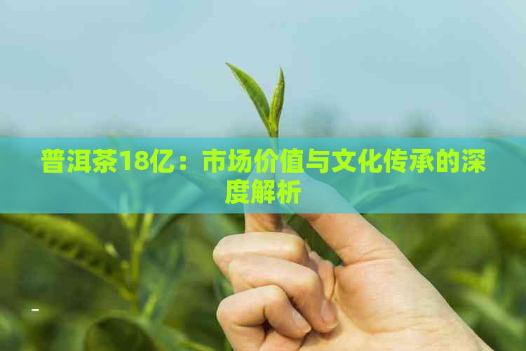 普洱茶18亿：市场价值与文化传承的深度解析