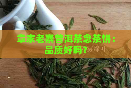 章家老寨普洱茶念茶饼：品质好吗？