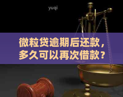 微粒贷逾期后还款，多久可以再次借款？