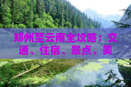 郑州至云南全攻略：交通、住宿、景点、美食一站式解决，让你畅游滇池与丽江