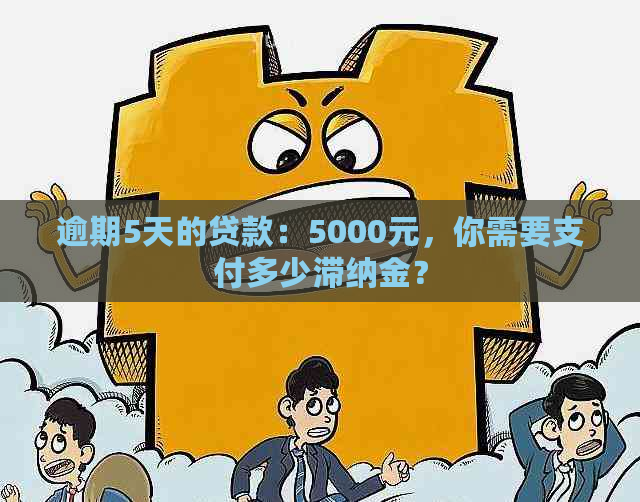 逾期5天的贷款：5000元，你需要支付多少滞纳金？