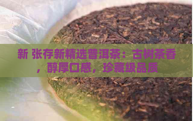 新 张存新精选普洱茶：古树茶香，醇厚口感，珍藏级品质