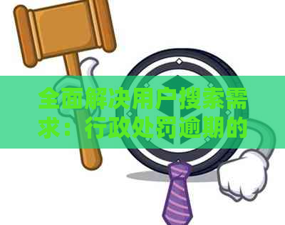 全面解决用户搜索需求：行政处罚逾期的相关问题及应对措