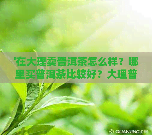 '在大理卖普洱茶怎么样？哪里买普洱茶比较好？大理普洱茶场在哪里？'