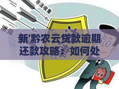 新'黔农云贷款逾期还款攻略：如何处理逾期款项与避免影响信用？'