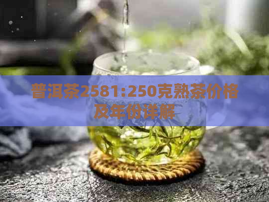 普洱茶2581:250克熟茶价格及年份详解