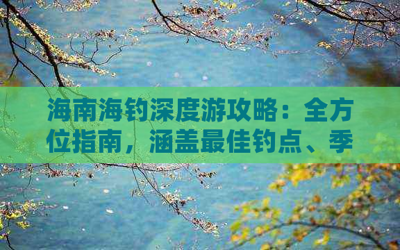 海南海钓深度游攻略：全方位指南，涵盖更佳钓点、季节选择与必备装备