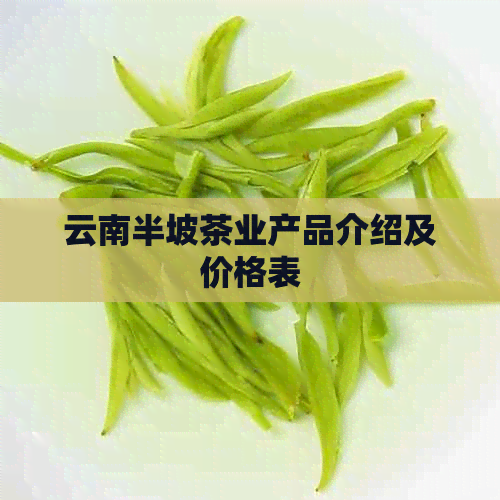 云南半坡茶业产品介绍及价格表