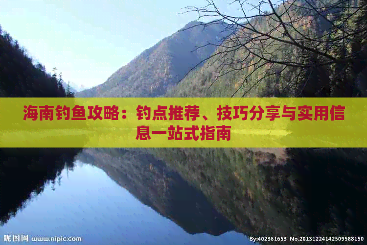 海南钓鱼攻略：钓点推荐、技巧分享与实用信息一站式指南