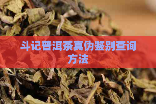 斗记普洱茶真伪鉴别查询方法