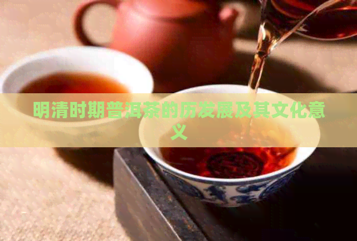 明清时期普洱茶的历发展及其文化意义