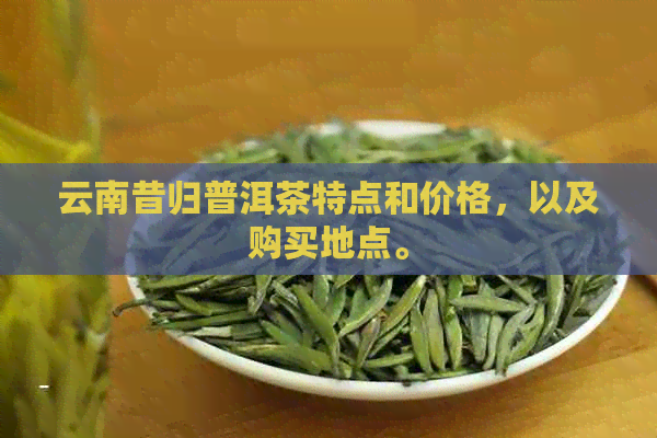 云南昔归普洱茶特点和价格，以及购买地点。