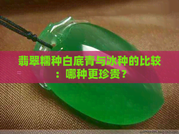 翡翠糯种白底青与冰种的比较：哪种更珍贵？