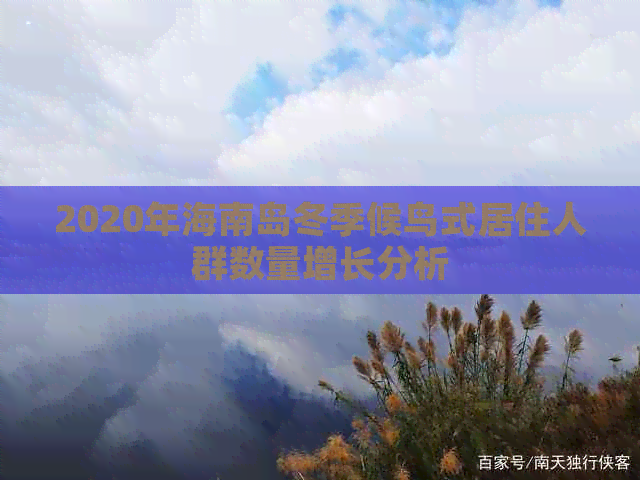 2020年海南岛冬季候鸟式居住人群数量增长分析