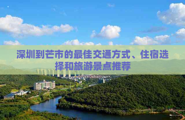 深圳到芒市的更佳交通方式、住宿选择和旅游景点推荐