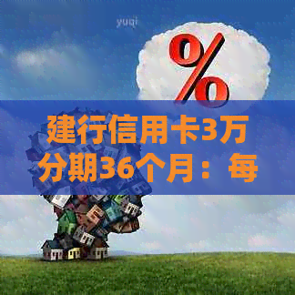 建行信用卡3万分期36个月：每月等额本息还款计算分析