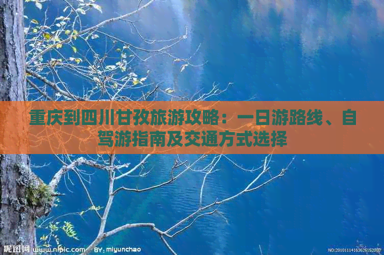 重庆到四川甘孜旅游攻略：一日游路线、自驾游指南及交通方式选择