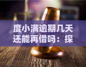 度小满逾期几天还能再借吗：探讨逾期宽限与借款恢复的可能性