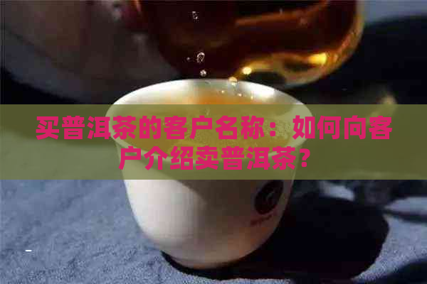 买普洱茶的客户名称：如何向客户介绍卖普洱茶？