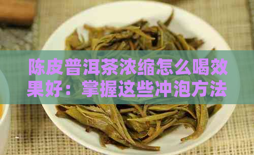 陈皮普洱茶浓缩怎么喝效果好：掌握这些冲泡方法，让你品出口感！