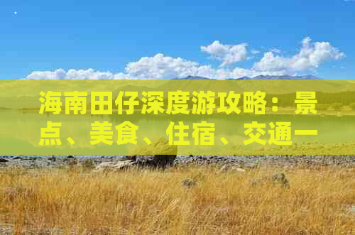 海南田仔深度游攻略：景点、美食、住宿、交通一站式指南大全