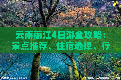 云南丽江4日游全攻略：景点推荐、住宿选择、行程规划及实用贴士一应俱全