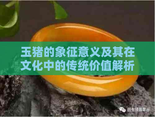 玉猪的象征意义及其在文化中的传统价值解析