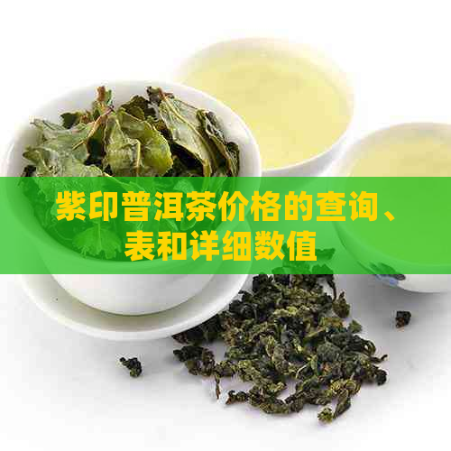 紫印普洱茶价格的查询、表和详细数值 