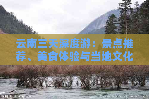 云南三天深度游：景点推荐、美食体验与当地文化全攻略