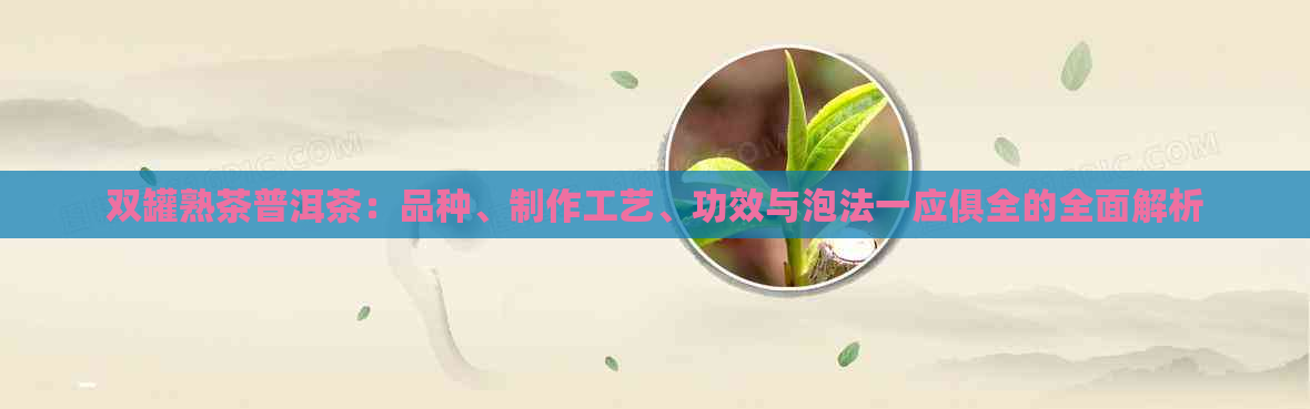 双罐熟茶普洱茶：品种、制作工艺、功效与泡法一应俱全的全面解析