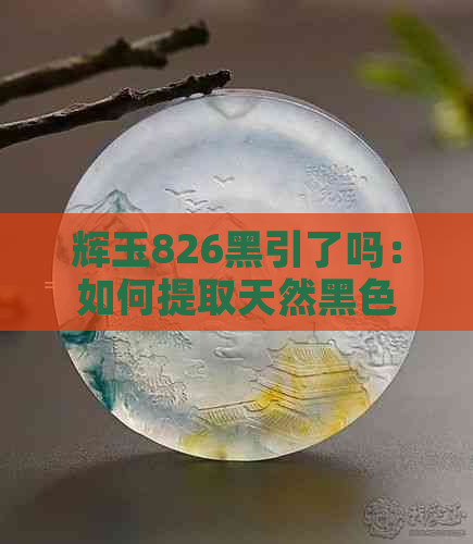 辉玉826黑引了吗：如何提取天然黑色宝石的关键技术和市场前景