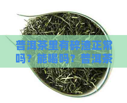 普洱茶里有碎渣正常吗？能喝吗？普洱茶有渣子沉淀，普洱茶水中有很多细渣。