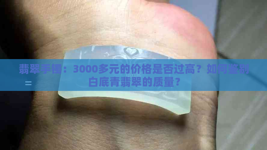 翡翠手镯：3000多元的价格是否过高？如何鉴别白底青翡翠的质量？