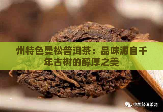 州特色曼松普洱茶：品味源自千年古树的醇厚之美