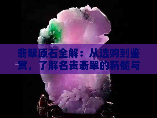 翡翠原石全解：从选购到鉴赏，了解名贵翡翠的精髓与识别方法