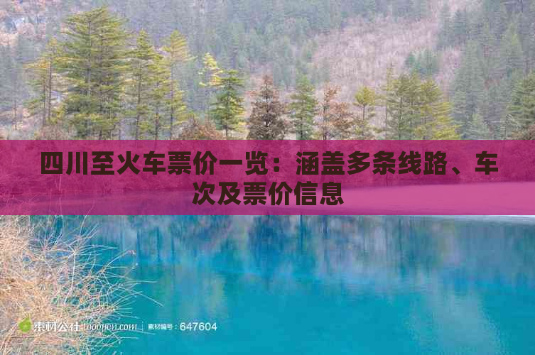 四川至火车票价一览：涵盖多条线路、车次及票价信息